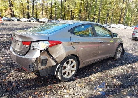 2012 Hyundai Elantra Limited z USA, uszkodzony, nr VIN 5NPDH4AE2CH090352